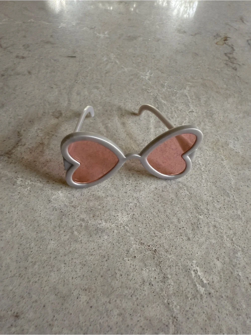 Small Heart-Shaped Pink Lens Sunglasses for dogs or dolls pets